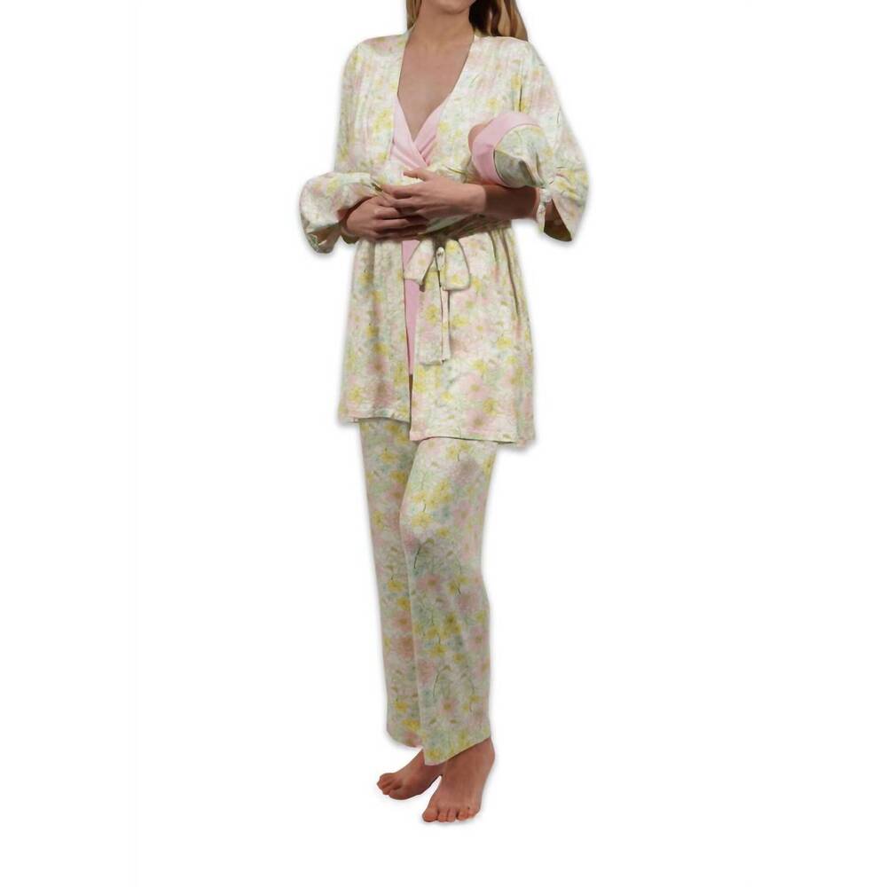 NEW EVERLY GREY analise 5 piece pajama set in begonia